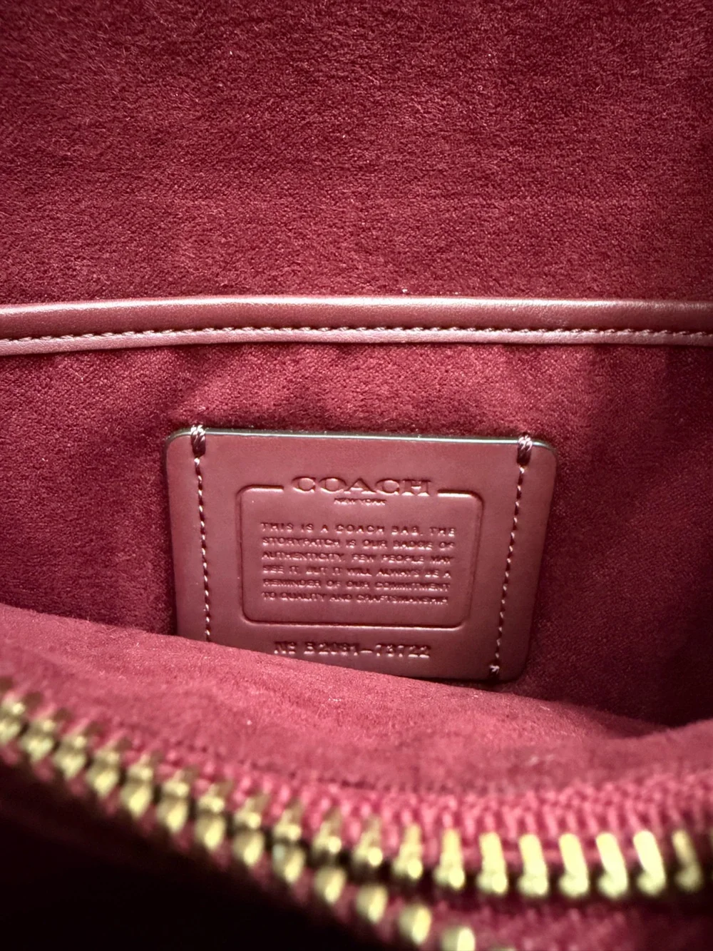 Authentic coach tabby brass/pecan shoulder bag